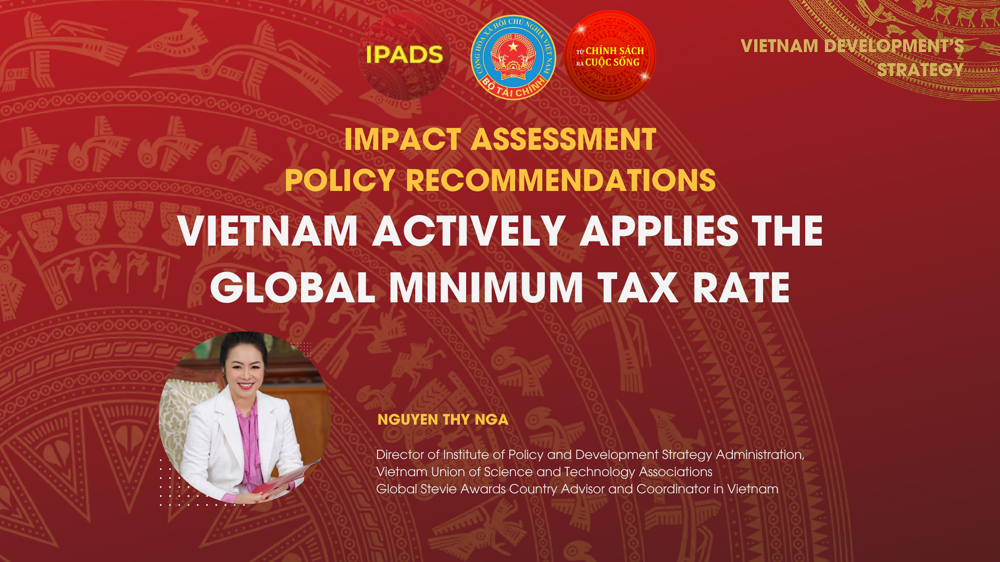 Director Nguyen Thy Nga develops Policy Science on Global Minimum Tax Rate